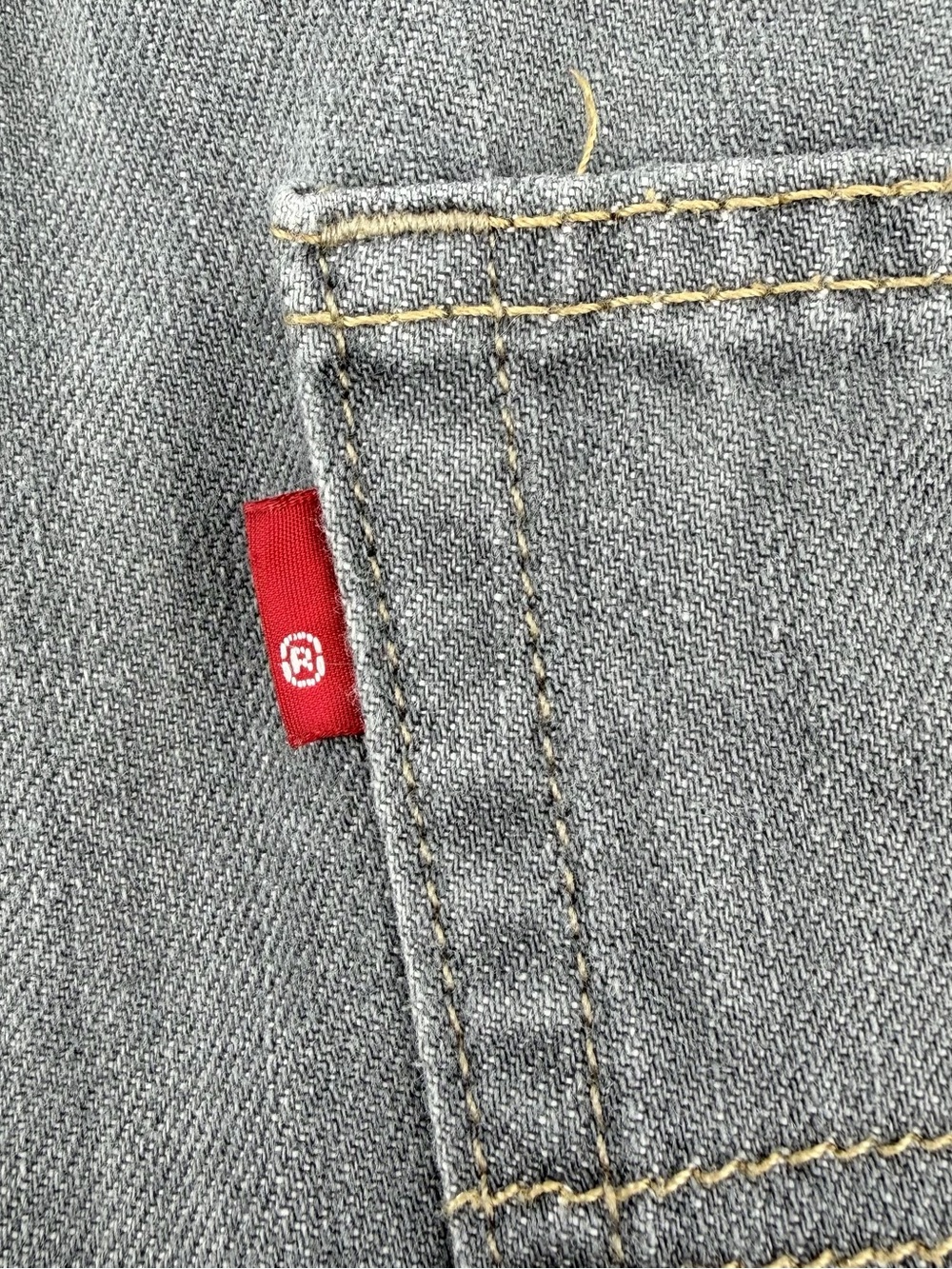Levis Size 36 Gray 569 Loose Straight Denim Shorts Mens Baggy Skater Y2K Jorts - Picture 3 of 9